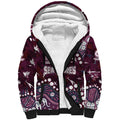 Personalized Manly Warringah Sea Eagles Sherpa Hoodie Aboriginal Pattern with Graffiti Style Design