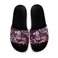 Personalized Manly Warringah Sea Eagles Slide Sandals Aboriginal Pattern with Graffiti Style Design