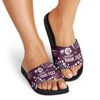 Personalized Manly Warringah Sea Eagles Slide Sandals Aboriginal Pattern with Graffiti Style Design