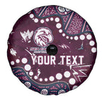 Personalized Manly Warringah Sea Eagles Spare Tire Cover Aboriginal Pattern with Graffiti Style Design