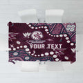Personalized Manly Warringah Sea Eagles Tablecloth Aboriginal Pattern with Graffiti Style Design