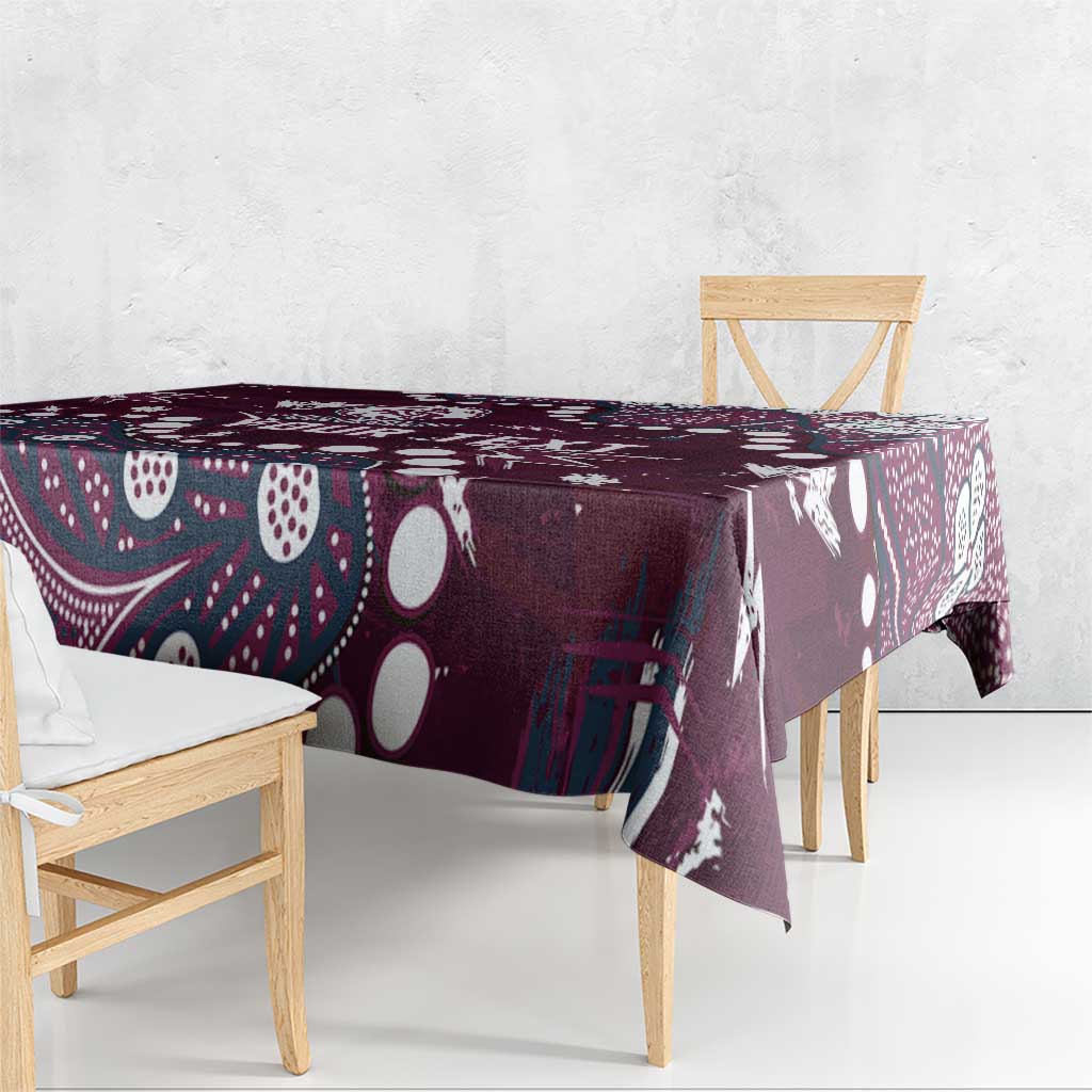 Personalized Manly Warringah Sea Eagles Tablecloth Aboriginal Pattern with Graffiti Style Design