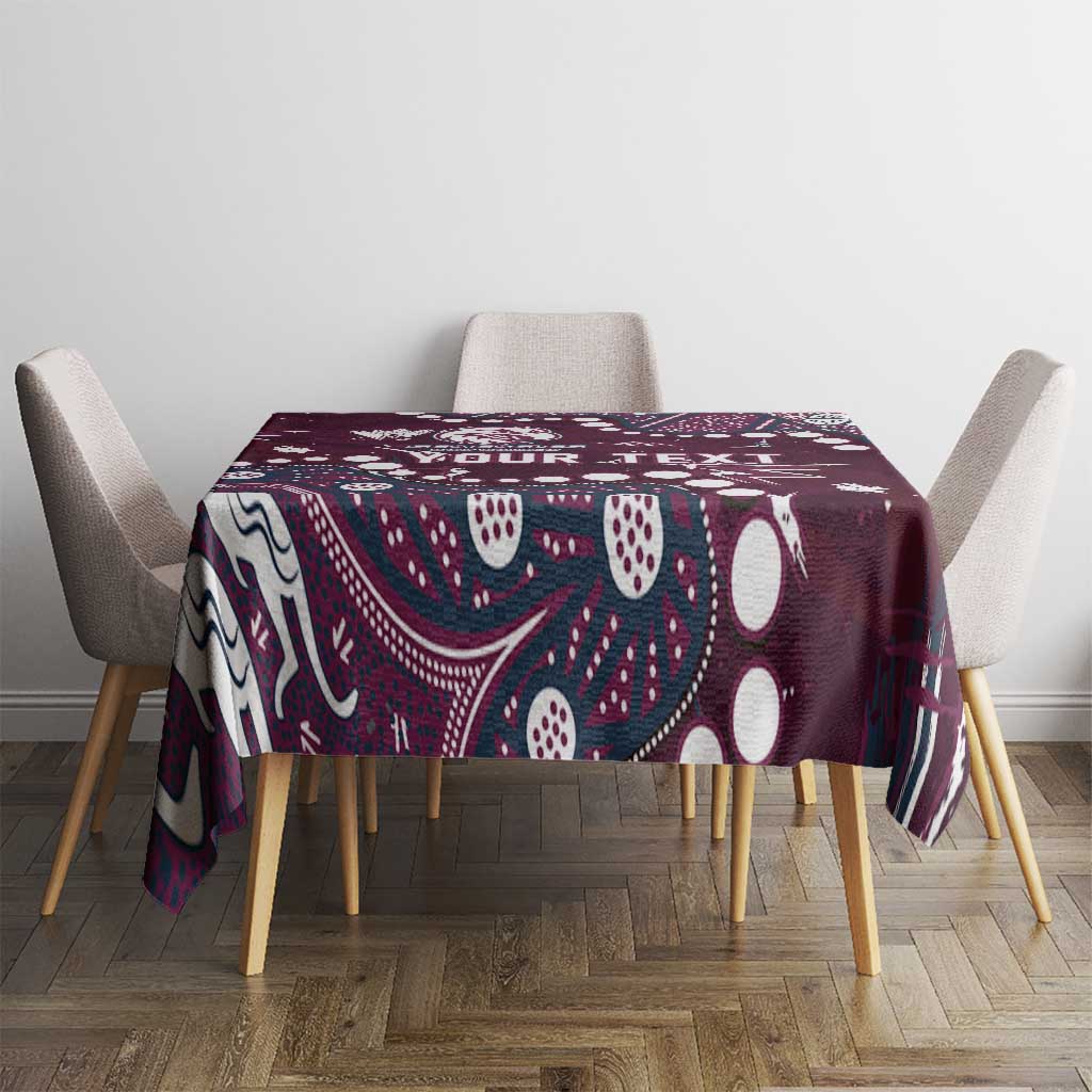Personalized Manly Warringah Sea Eagles Tablecloth Aboriginal Pattern with Graffiti Style Design