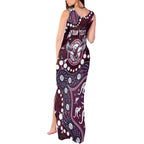 Personalized Manly Warringah Sea Eagles Tank Maxi Dress Aboriginal Pattern with Graffiti Style Design