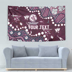Personalized Manly Warringah Sea Eagles Tapestry Aboriginal Pattern with Graffiti Style Design