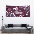 Personalized Manly Warringah Sea Eagles Tapestry Aboriginal Pattern with Graffiti Style Design