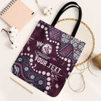 Personalized Manly Warringah Sea Eagles Tote Bag Aboriginal Pattern with Graffiti Style Design