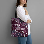 Personalized Manly Warringah Sea Eagles Tote Bag Aboriginal Pattern with Graffiti Style Design
