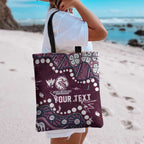 Personalized Manly Warringah Sea Eagles Tote Bag Aboriginal Pattern with Graffiti Style Design