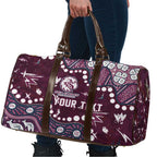 Personalized Manly Warringah Sea Eagles Travel Bag Aboriginal Pattern with Graffiti Style Design