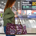 Personalized Manly Warringah Sea Eagles Travel Bag Aboriginal Pattern with Graffiti Style Design