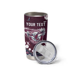 Personalized Manly Warringah Sea Eagles Tumbler Cup Aboriginal Pattern with Graffiti Style Design