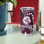Personalized Manly Warringah Sea Eagles Tumbler Cup Aboriginal Pattern with Graffiti Style Design