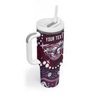 Personalized Manly Warringah Sea Eagles Tumbler With Handle Aboriginal Pattern with Graffiti Style Design