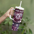 Personalized Manly Warringah Sea Eagles Tumbler With Handle Aboriginal Pattern with Graffiti Style Design