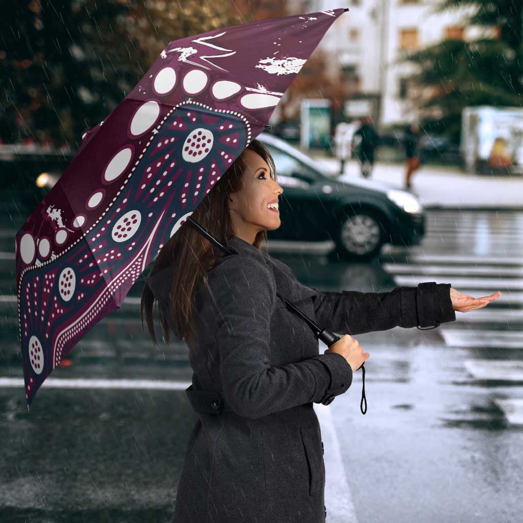 Personalized Manly Warringah Sea Eagles Umbrella Aboriginal Pattern with Graffiti Style Design
