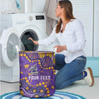 Personalized Melbourne Storm Laundry Basket Aboriginal Pattern with Graffiti Style Design