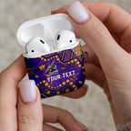 Personalized Melbourne Storm AirPods Case Aboriginal Pattern with Graffiti Style Design