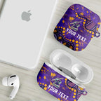Personalized Melbourne Storm AirPods Case Aboriginal Pattern with Graffiti Style Design