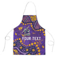 Personalized Melbourne Storm Apron Aboriginal Pattern with Graffiti Style Design