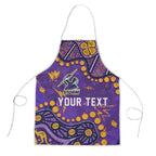 Personalized Melbourne Storm Apron Aboriginal Pattern with Graffiti Style Design