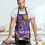 Personalized Melbourne Storm Apron Aboriginal Pattern with Graffiti Style Design