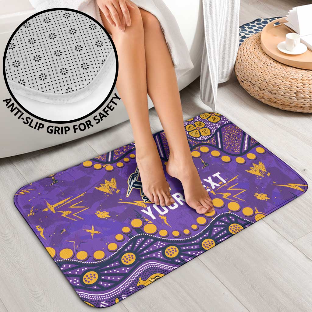 Personalized Melbourne Storm Bathroom Set Aboriginal Pattern with Graffiti Style Design