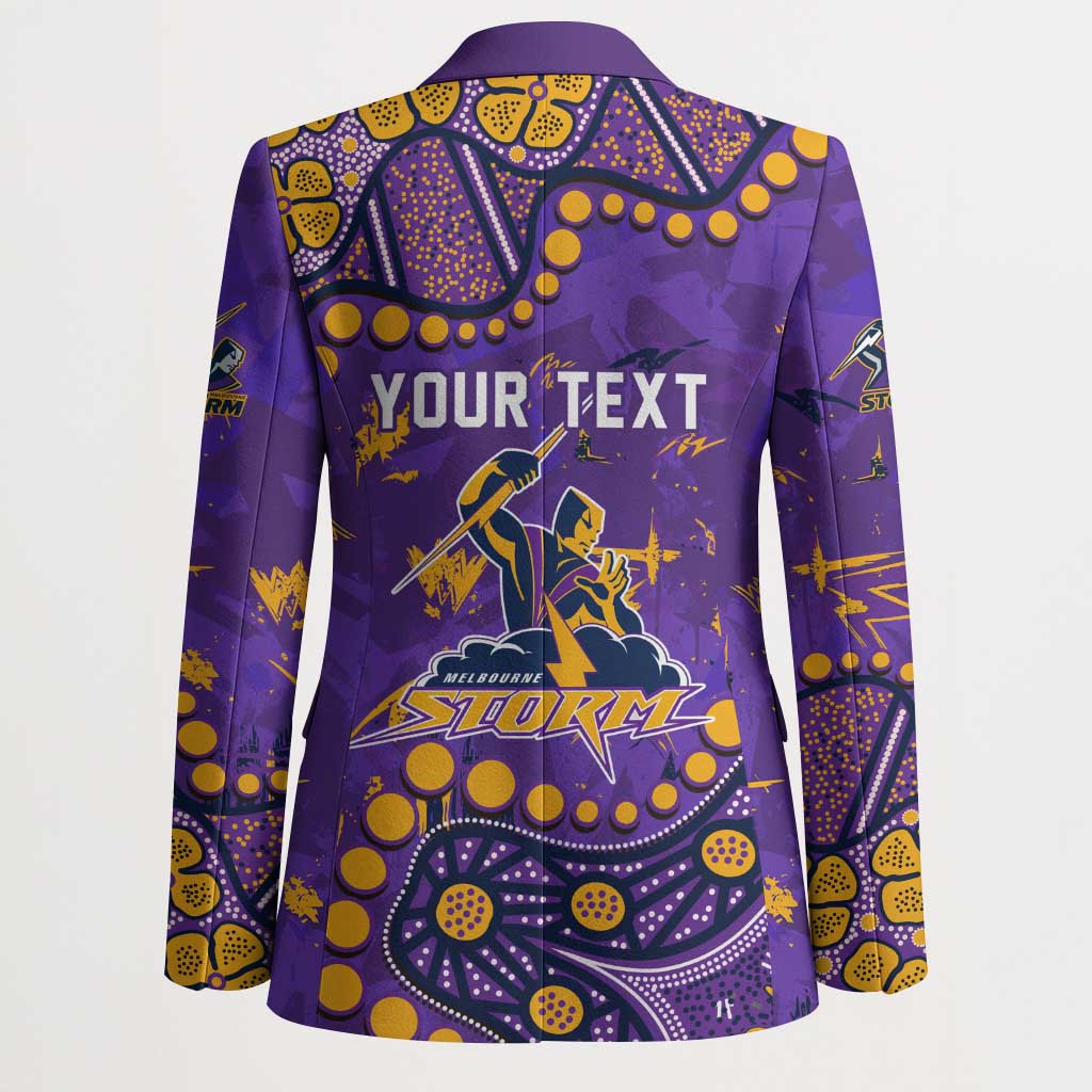 Personalized Melbourne Storm Blazer Aboriginal Pattern with Graffiti Style Design
