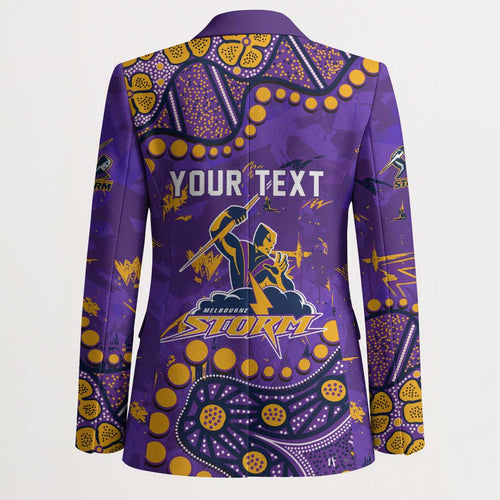 Personalized Melbourne Storm Blazer Aboriginal Pattern with Graffiti Style Design