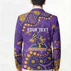 Personalized Melbourne Storm Blazer Aboriginal Pattern with Graffiti Style Design