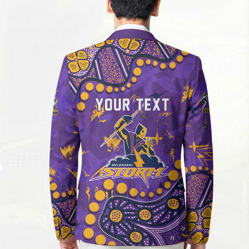 Personalized Melbourne Storm Blazer Aboriginal Pattern with Graffiti Style Design
