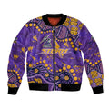 Personalized Melbourne Storm Bomber Jacket Aboriginal Pattern with Graffiti Style Design