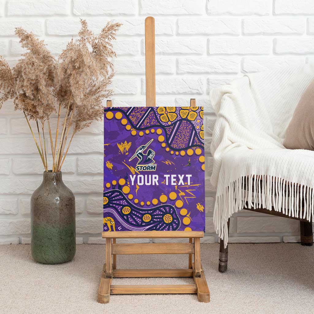 Personalized Melbourne Storm Canvas Wall Art Aboriginal Pattern with Graffiti Style Design