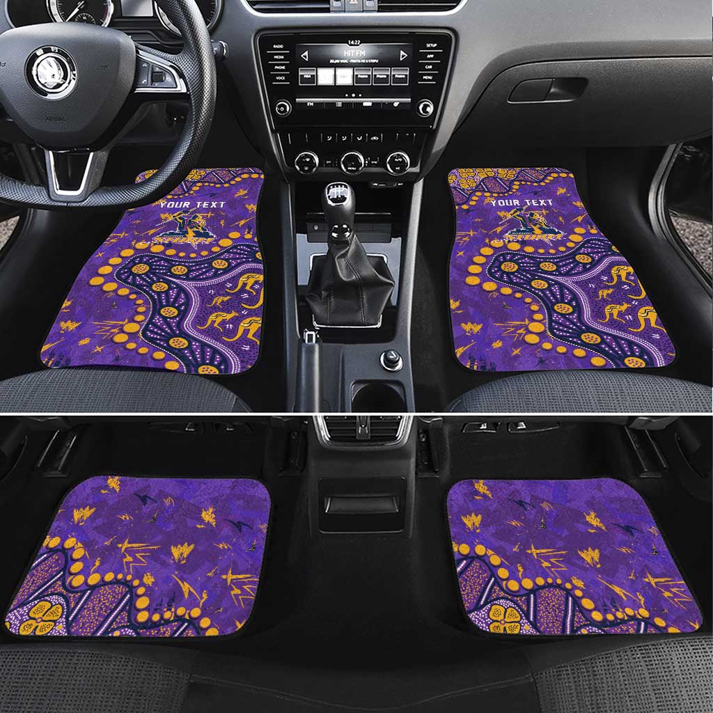 Personalized Melbourne Storm Car Mats Aboriginal Pattern with Graffiti Style Design