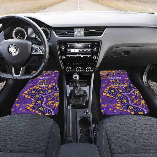 Personalized Melbourne Storm Car Mats Aboriginal Pattern with Graffiti Style Design