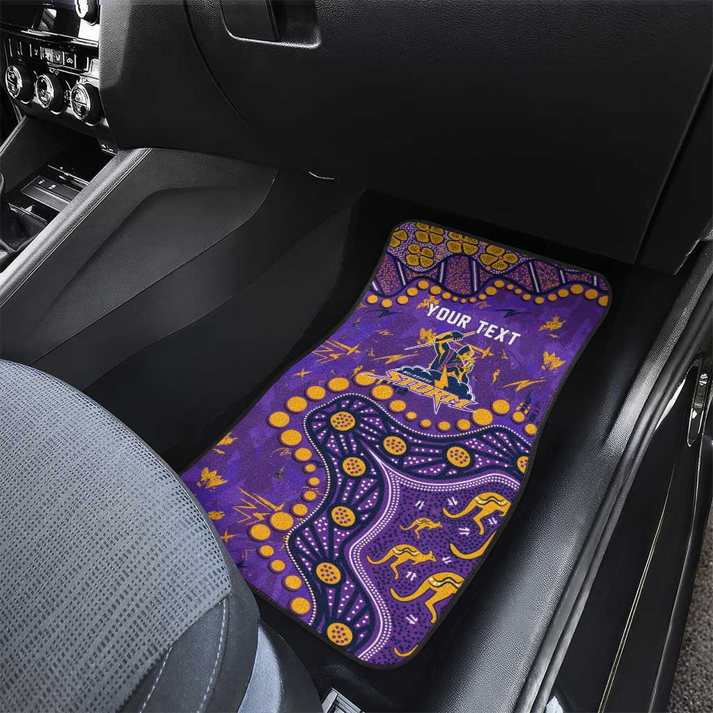 Personalized Melbourne Storm Car Mats Aboriginal Pattern with Graffiti Style Design