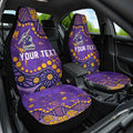 Personalized Melbourne Storm Car Seat Cover Aboriginal Pattern with Graffiti Style Design