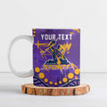 Personalized Melbourne Storm Ceramic Mug Aboriginal Pattern with Graffiti Style Design