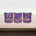 Personalized Melbourne Storm Ceramic Mug Aboriginal Pattern with Graffiti Style Design