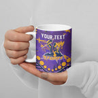 Personalized Melbourne Storm Ceramic Mug Aboriginal Pattern with Graffiti Style Design