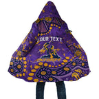 Personalized Melbourne Storm Cloak Aboriginal Pattern with Graffiti Style Design