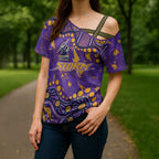 Personalized Melbourne Storm Cross Shoulder Shirt Aboriginal Pattern with Graffiti Style Design