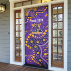 Personalized Melbourne Storm Door Cover Aboriginal Pattern with Graffiti Style Design