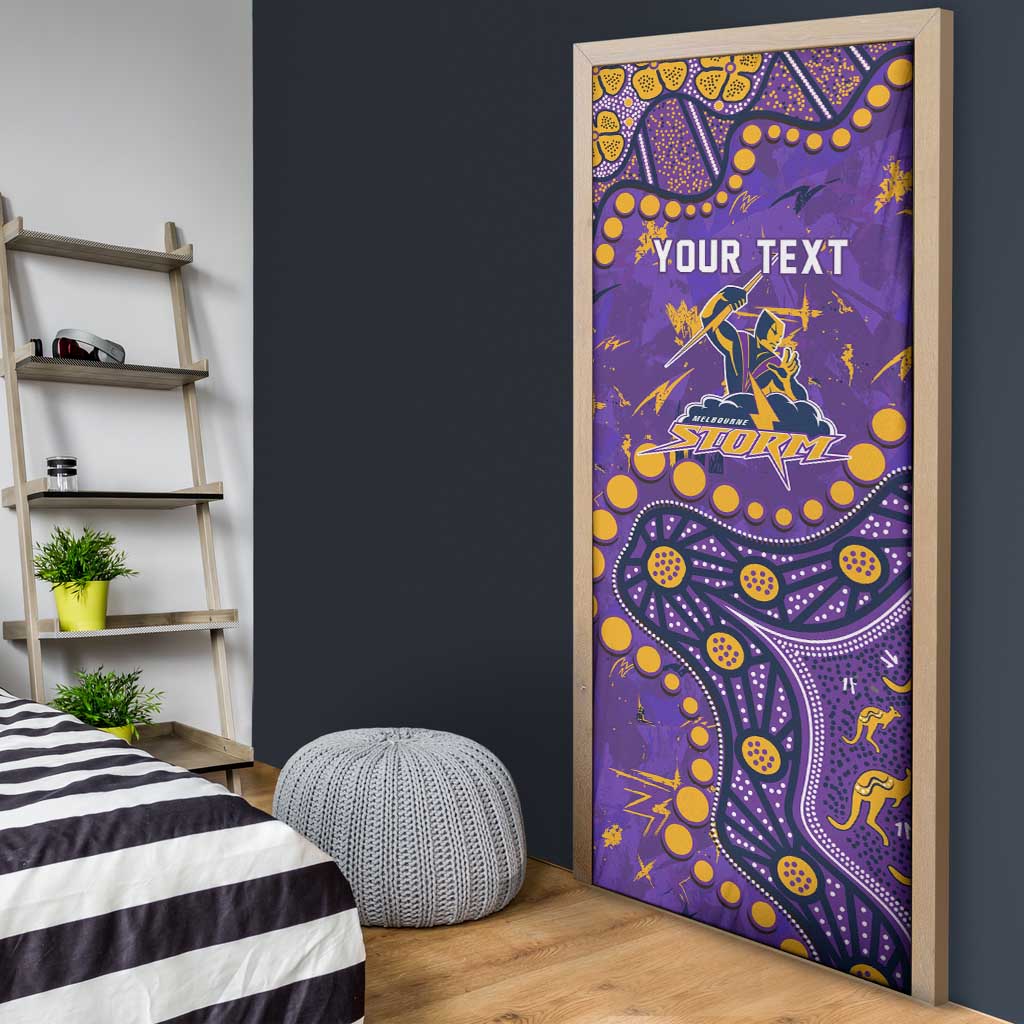 Personalized Melbourne Storm Door Cover Aboriginal Pattern with Graffiti Style Design