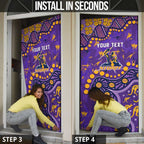 Personalized Melbourne Storm Door Cover Aboriginal Pattern with Graffiti Style Design