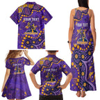 Personalized Melbourne Storm Family Matching Tank Maxi Dress and Hawaiian Shirt Aboriginal Pattern with Graffiti Style Design