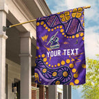 Personalized Melbourne Storm Garden Flag Aboriginal Pattern with Graffiti Style Design