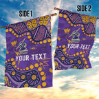 Personalized Melbourne Storm Garden Flag Aboriginal Pattern with Graffiti Style Design