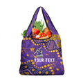 Personalized Melbourne Storm Grocery Bag Aboriginal Pattern with Graffiti Style Design