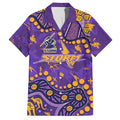 Personalized Melbourne Storm Hawaiian Shirt Aboriginal Pattern with Graffiti Style Design
